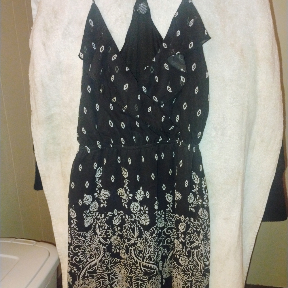 Rue21 Black Gold Sundress Midi Cocktail